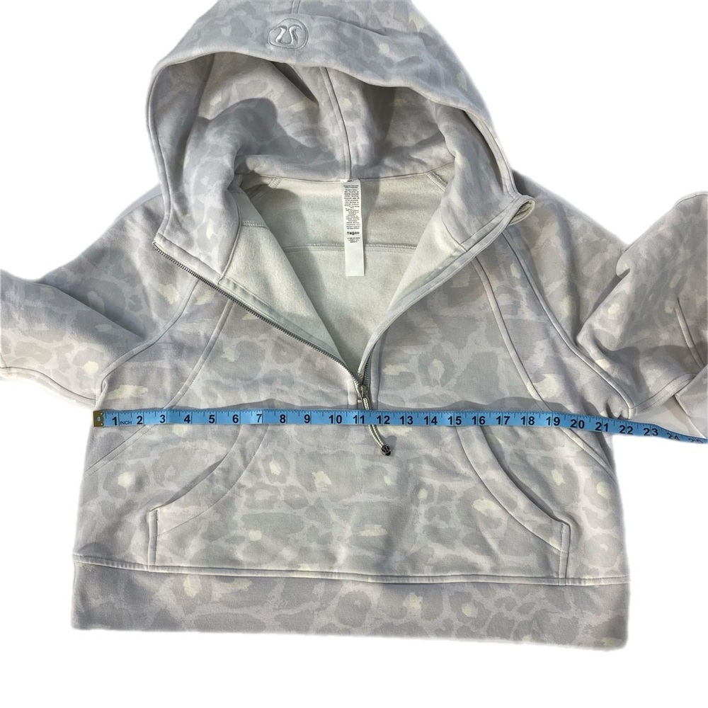 Lululemon spray leopard scuba Oversized half zip hoodie M/L - Picture 4 of 9